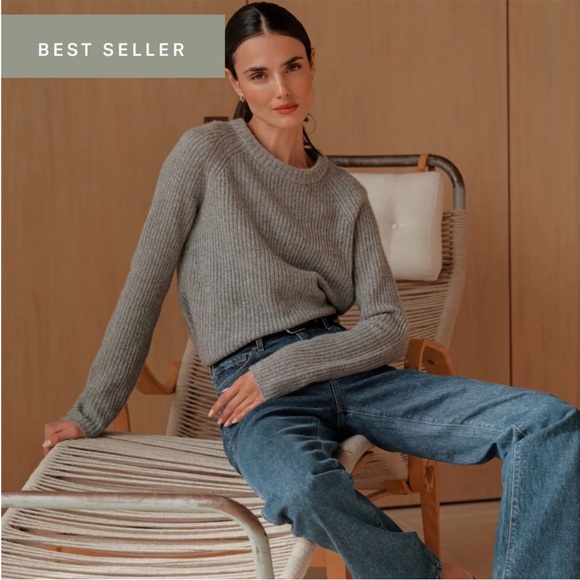 ❤️Sold❤️ Jenni Kayne | Heather Grey 100% Cashmere Sweater - Picture 8 of 11